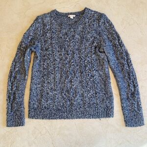 GAP Silver Wool Blend Knit Sweater